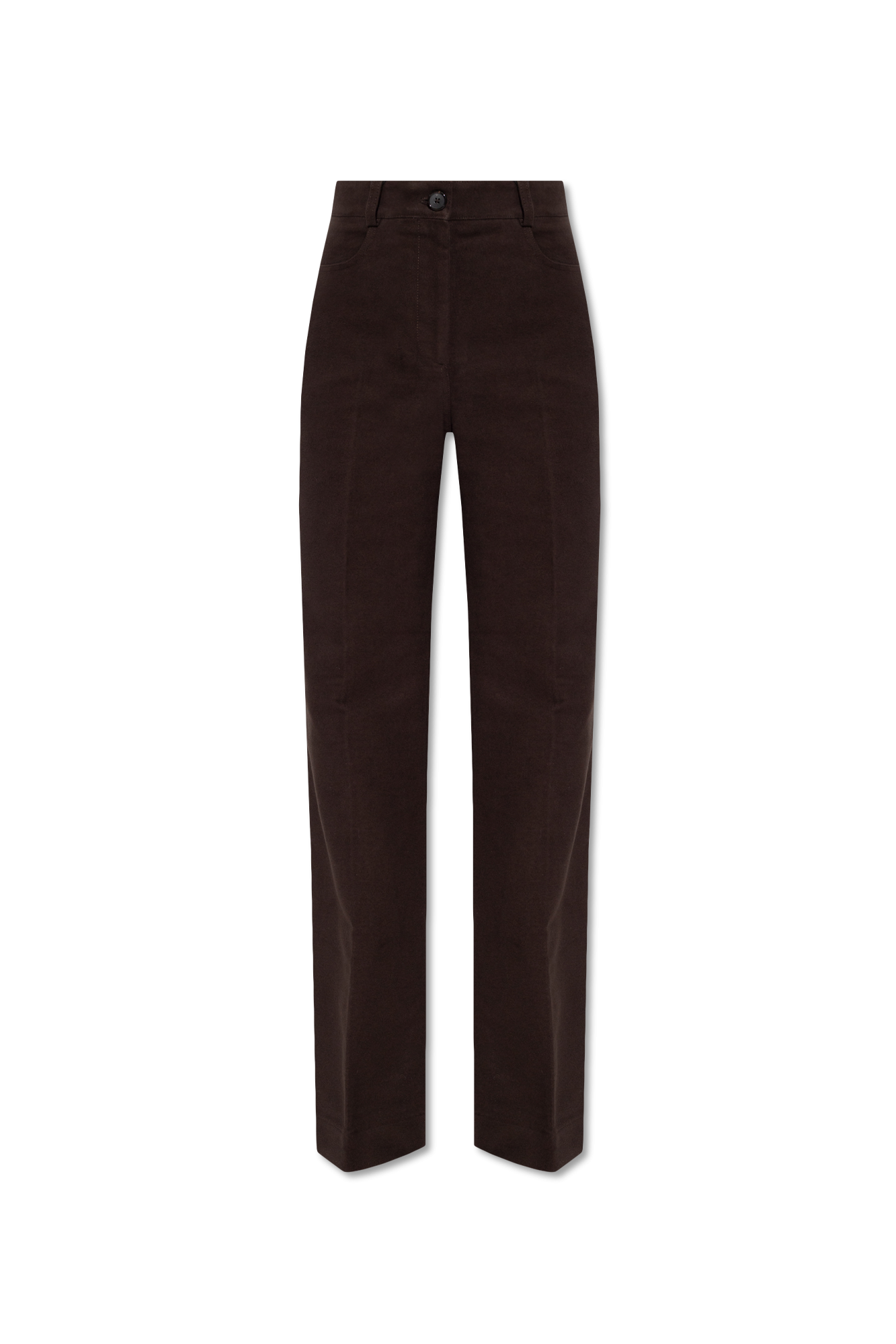Brown Cotton trousers TOTEME - SchaferandweinerShops Tonga